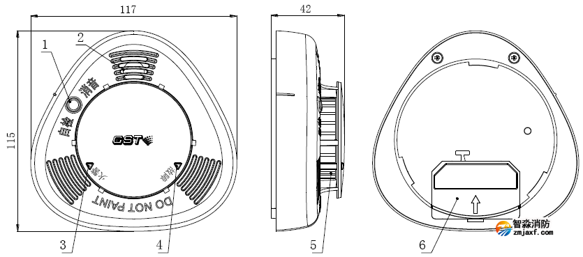 JTY-GD-GSTN100點(diǎn)型家用感煙火災(zāi)探測器結(jié)構(gòu)特性